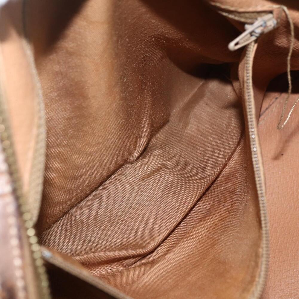 CELINE Macadam Canvas Hand Bag PVC Leather Brown Gold Auth ti3545 - Picture 11 of 16